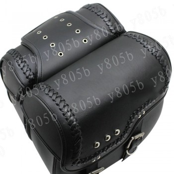 Motorcycle PU Leather Side Bag Saddle Bags For Honda Yamaha Suzuki Kawasaki Harley Bobber Custom Chopper Cruisers Street Bike