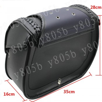 Motorcycle PU Leather Side Bag Saddle Bags For Honda Yamaha Suzuki Kawasaki Harley Bobber Custom Chopper Cruisers Street Bike