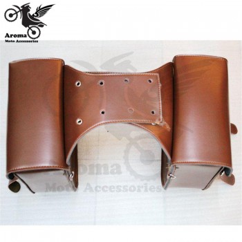 top quality Black Motorcycle Saddle Bags PU Leather Luggage Tool Bags Pouch for Harley Davidson Cruiser Chopper Cafe Racer Bike