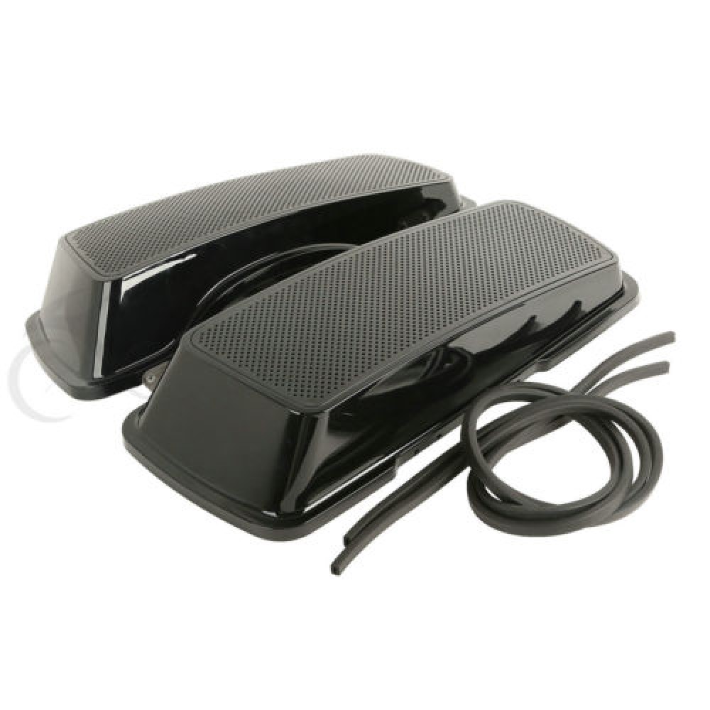 Black Saddlebag Lids With Dual 6x 9 speaker For Harley Touring FLH FLTR 1994-2013 12