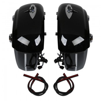 Gloss Black Saddlebag W/ Electronic Latch Assembly For Indian Roadmaster Springfield Chieftain 14-18 Limited 17-18