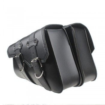 Black Brown Motor PU Leather Side Bag Saddle Bags for  XL883 XL1200XL883 XL1200 Universal Sportster Chopper Bike