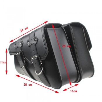 Black Brown Motor PU Leather Side Bag Saddle Bags for  XL883 XL1200XL883 XL1200 Universal Sportster Chopper Bike