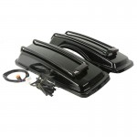 SaddleBag Lids W/ Lighted Top Rail For Harley Touring ultra street electra glide 94-13