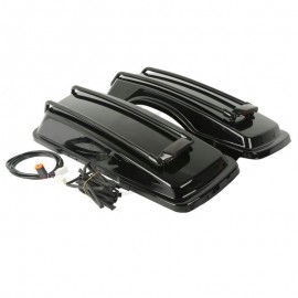 SaddleBag Lids W/ Lighted Top Rail For Harley Touring ultra street electra glide 94-13