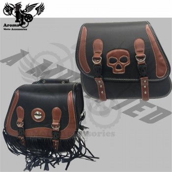 Motorcycle PU Leather Saddle Bags Side Tool Bag Panniers Luggage SaddleBags Universal For Harley BMW Motocross Bags
