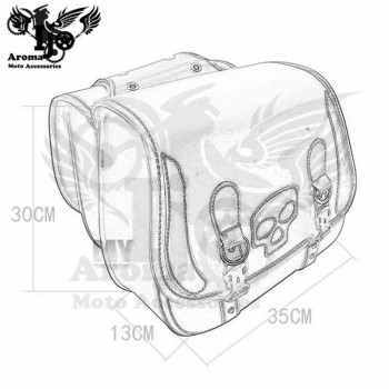 Motorcycle PU Leather Saddle Bags Side Tool Bag Panniers Luggage SaddleBags Universal For Harley BMW Motocross Bags