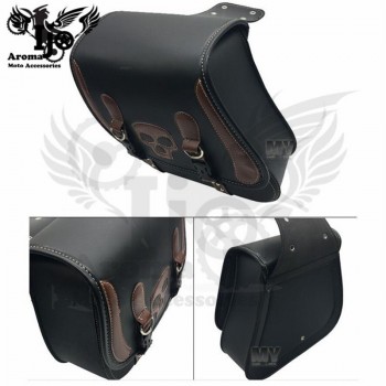 Motorcycle PU Leather Saddle Bags Side Tool Bag Panniers Luggage SaddleBags Universal For Harley BMW Motocross Bags
