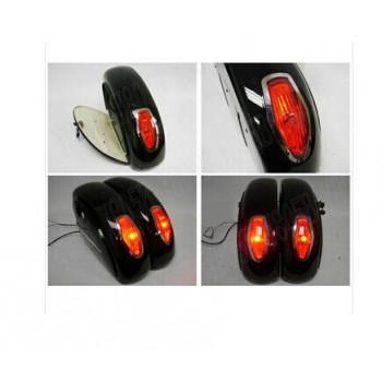 Touring Cruiser Hard Saddlebags Trunk Lights Luggage w/ Mounting For Kawasaki Vulcan Classic VN 400 500 800 VN900 1200 1500 2000