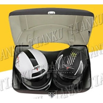 Matte black Trunk Tail Box Luggage With Top Rack Backrest For Harley Davidson Sportster XL883 1200 48 Dyna Wide Glide Softail