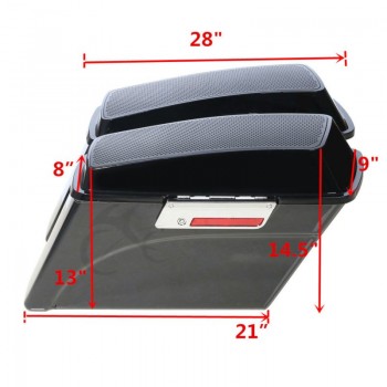 ABS 6x9 Speaker Hard Saddlebags+Lid Latch For Harley Road King Road Street Glide 94-13