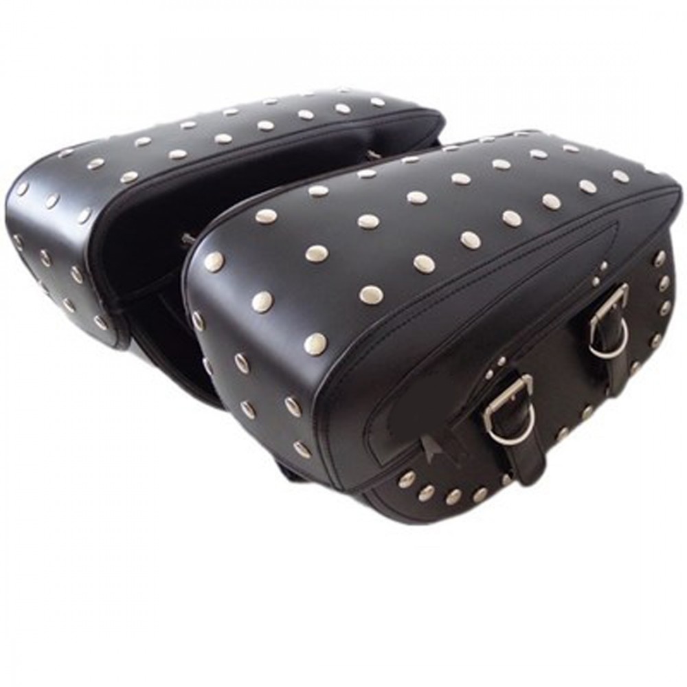 Dongzhen Motorcycle PU Leather Side Bag Saddle Bags Side box motorcycle Cruiser Storage Tool Pouches for Halley skin saddlebag