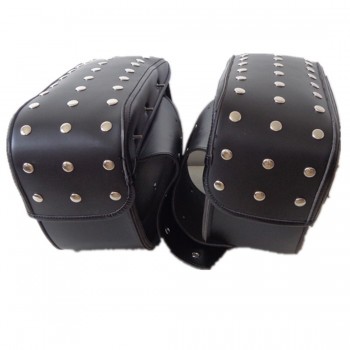 Dongzhen Motorcycle PU Leather Side Bag Saddle Bags Side box motorcycle Cruiser Storage Tool Pouches for Halley skin saddlebag