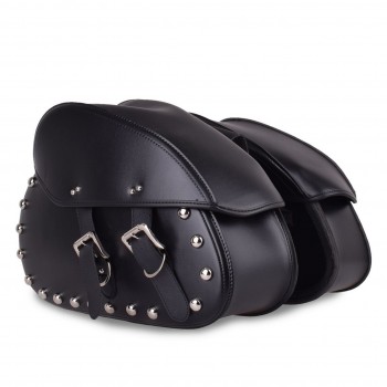 48*16*35cm PU Leather XL883 XL1200 Motorcycle Saddle Bags For Harley Sportster Motor Side Tool Bag Luggage Black JS1505 Bags