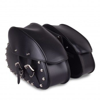 48*16*35cm PU Leather XL883 XL1200 Motorcycle Saddle Bags For Harley Sportster Motor Side Tool Bag Luggage Black JS1505 Bags