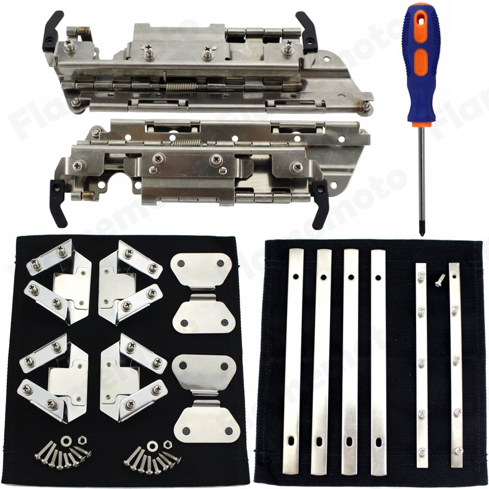 Hard Saddlebag Hardware Latch Set Kit For Harley Road King Road Glide Street Glide Electra Glide FLHX FLHT FLHR 94-12
