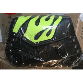New Motorcycle Flame Side Bag Saddle Bags For Yamaha VStar 400 650 1100 1300 Virago Xv 250 535 750 1100 Road Star Custom Chopper