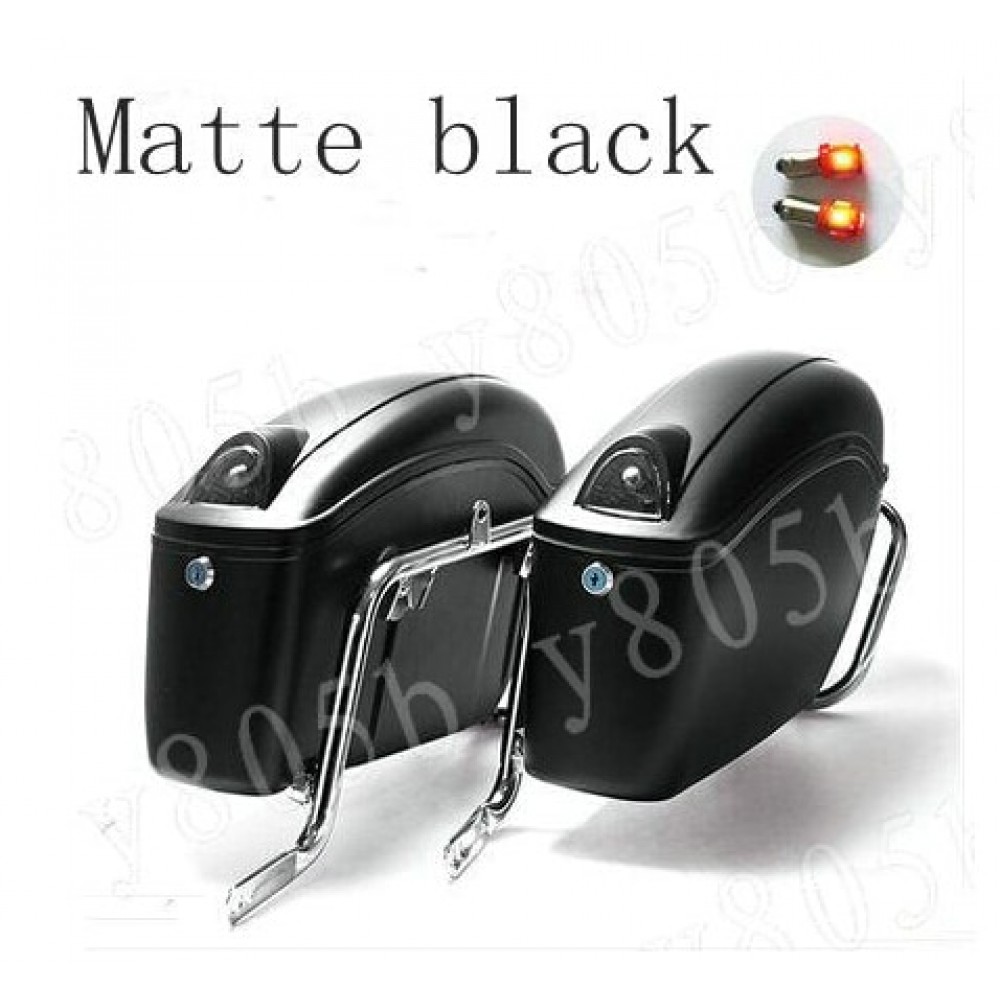 Matte black Hard Saddlebag Trunk Bag Luggage Tail Light Rail Bracket For Suzuki Boulevard C50 Volusia 800 C90 M109R C109 800 M50