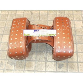 Brown PU Leather Rivet Side Bag Saddle Bags For  Harley Davidson Sportster XL883 1200 Dyna Wide Glide Bobber Road Kings Electra