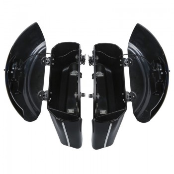 Motorcycle Gloss Black Saddlebag W/ Electronic Latch Assembly For Indian Roadmaster Springfield Chieftain 14-18 2015 2016 2017