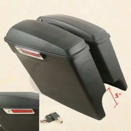 Matte Extended Stretched Saddlebags W/ Latch + Keys For Harley Touring Road Glide 2014-2018 FLHTCU FLHRC Road King UltraClassic