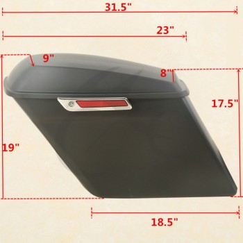 Matte Extended Stretched Saddlebags W/ Latch + Keys For Harley Touring Road Glide 2014-2018 FLHTCU FLHRC Road King UltraClassic