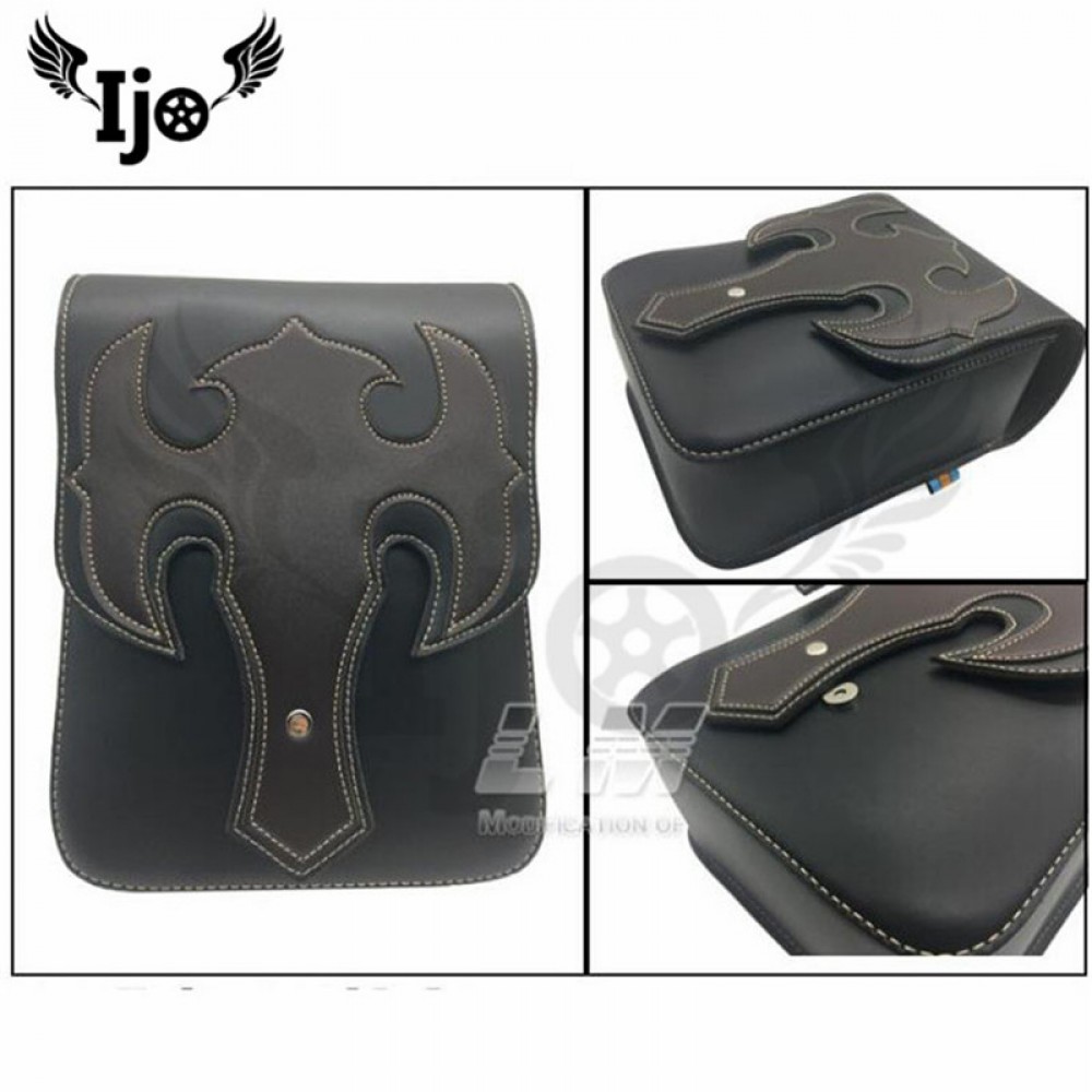 New type motorcycle saddle bag parcel Refit the side box of the side box of the car High-quality leather Motorcycle Bag