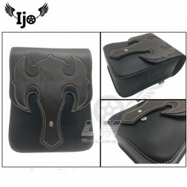 New type motorcycle saddle bag parcel Refit the side box of the side box of the car High-quality leather Motorcycle Bag