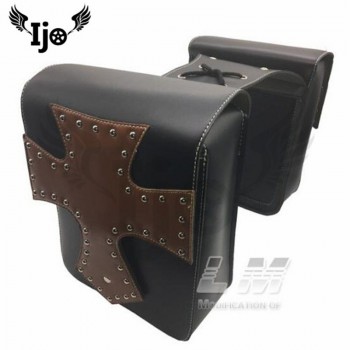 New type motorcycle saddle bag parcel Refit the side box of the side box of the car High-quality leather Motorcycle Bag