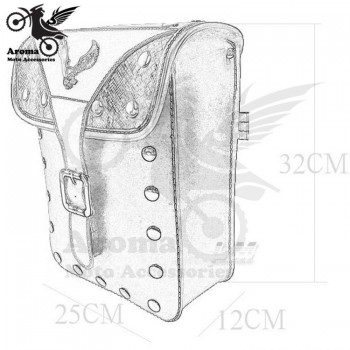 retro black brown cafe eagle leather motorbike tool pouch leather tail moto bags for harley prince cruise motorcycle saddlebag