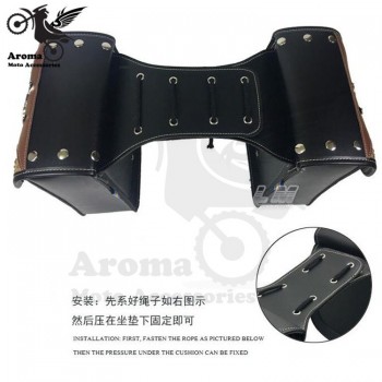 retro black brown cafe eagle leather motorbike tool pouch leather tail moto bags for harley prince cruise motorcycle saddlebag