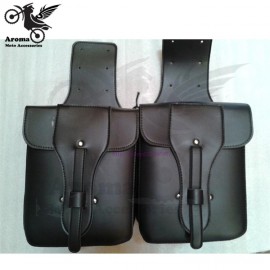 brand vintage tool PU Leather motorcycle Bag Saddle Bags for yamaha honda suzuki moto Side Bags universal motorbike saddle bags