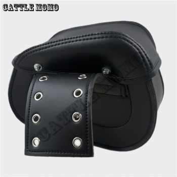 New Mini Black/Brown Durable Motorbike PU Leather Motorcycle Saddlebags Saddle Bags Pouch Fit for Mini Moto