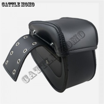 New Mini Black/Brown Durable Motorbike PU Leather Motorcycle Saddlebags Saddle Bags Pouch Fit for Mini Moto
