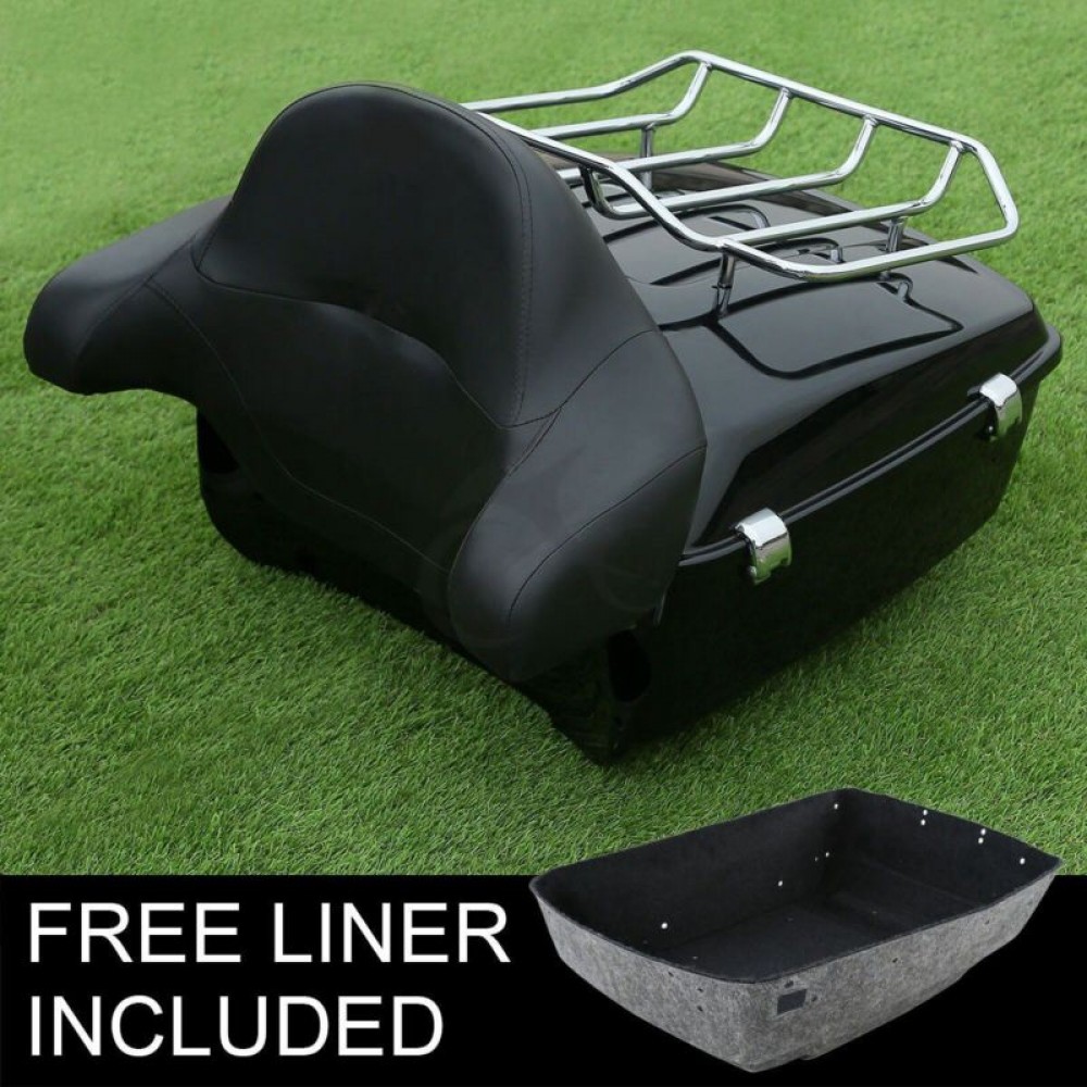 Motorcycle top case King Tour Pak pack Luggage Backrest For Harley Touring Road King Electra Street Glide 2014-2018 bag trunk