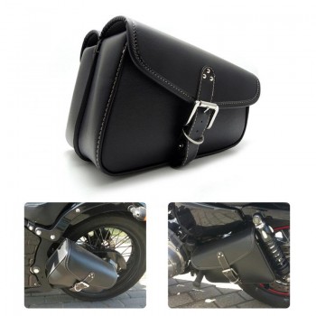 Motorcycle MTB Leather Men Bag For Harley Triangle Bag Knight Travel Saddle Arm Tool Storage Bag Hiking Camping Bagage