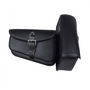 Motorcycle MTB Leather Men Bag For Harley Triangle Bag Knight Travel Saddle Arm Tool Storage Bag Hiking Camping Bagage
