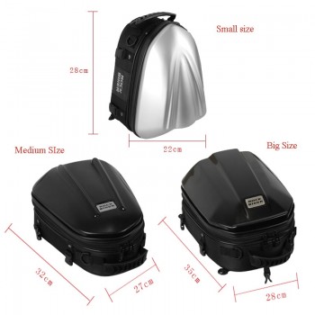 ROCK BIKER Motorcycle Rear bag Black Alforjas Para Saddle Bags Motocross Waterproof Tail Bag Dain Motorbike Travel Back