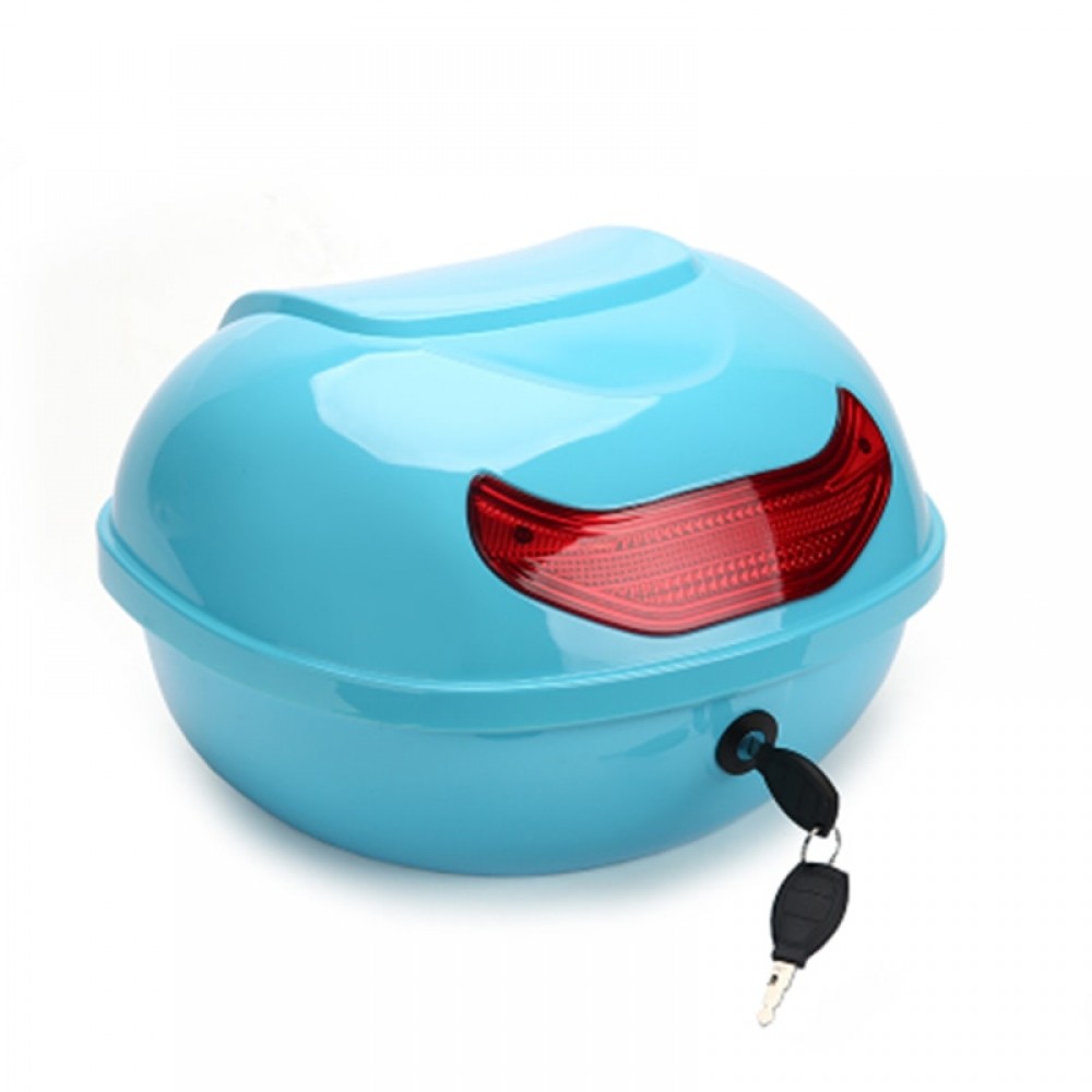 2017 Motorcycle Hard case ABS Luggage Trunk Lock storage Box Moto Toolbox Half helmet summer Bags Warning reflection