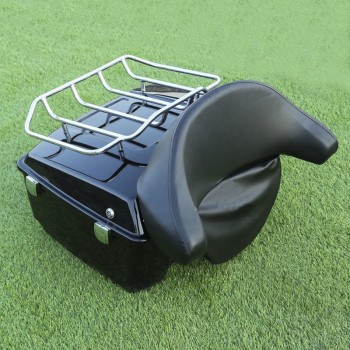 Motorcycle Motorbike King Tour pak pack trunk amp; Mounting Backrest For Harley Touring Models Road King Electra Stret Glide 09-13