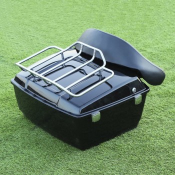 Motorcycle Motorbike King Tour pak pack trunk amp; Mounting Backrest For Harley Touring Models Road King Electra Stret Glide 09-13