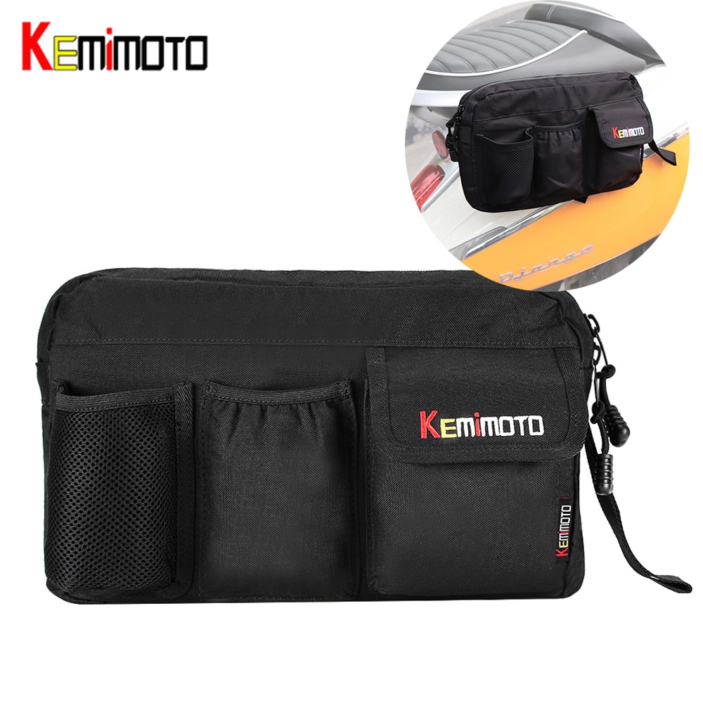 KEMiMOTO Tail Bags For Vespa Sprint Primavera 125 150 Motorcycle Storage Bag Waterproof Tool Bag Motor For Vespa For Scooter