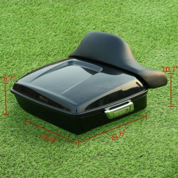 Chopped Tour Pak Trunk Backrest For Harley Touring Road Glide King FLHR FLHX 2014-17