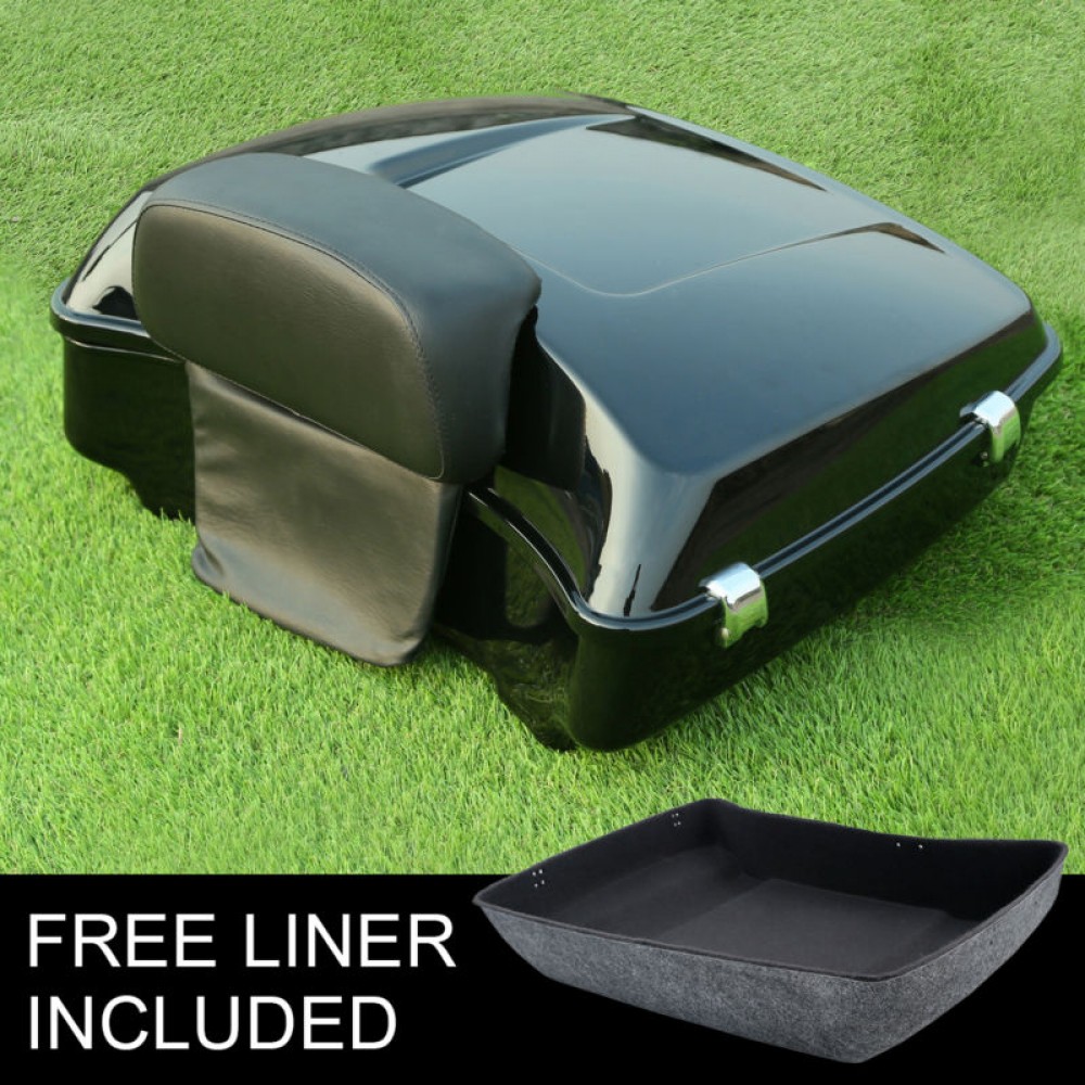 Motorcycle Chopped Tour Pak Pack Trunk Backrest Pad For Harley Touring Street Glide Road King FLHX 14-18 FLTRX FLHR FLHXS