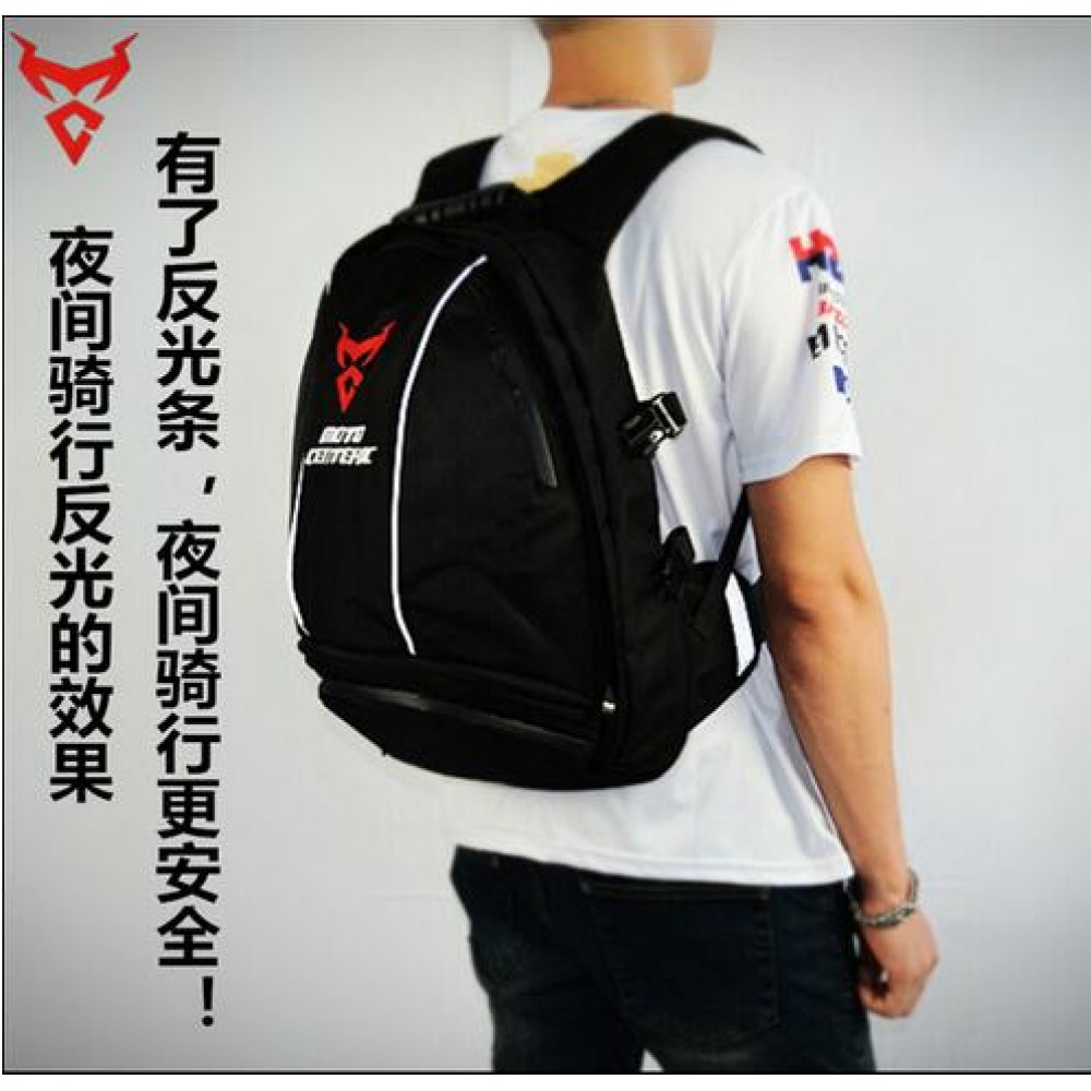 Hot 2016 motorcycle backpack Moto bag Waterproof shoulders reflective helmet bag motorcycle racing package kl