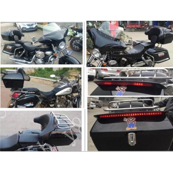New Trunk Tail Box Luggage Backrest With Brake light For Yamaha VStar 400 650 1100 1300 Virago Xv 250 535 750 1100 Road Star