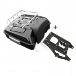 Motorcycle Moto Chopped Tour Pak Pack Trunk Backrest Two-up Rack For Harley Davidson Touring Models Road King Glide 14+
