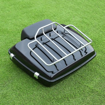 Motorcycle Moto Chopped Tour Pak Pack Trunk Razor Backrest +Rack For Harley Touring Electra Street Glide Road King FLHR 14-18