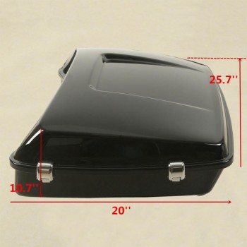 Motorcycle Moto Chopped Tour Pak Pack Trunk Razor Backrest +Rack For Harley Touring Electra Street Glide Road King FLHR 14-18