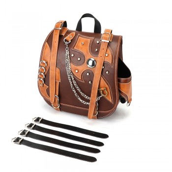 Motorcycle Sissy Bar Tool Scooter Bags For Harley Sportster XL883 XL1200 Storage PU Leather Top case Water resistance Backpack